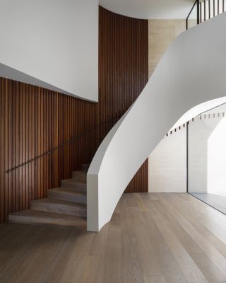 staircase ideas: contemporary curved staircase