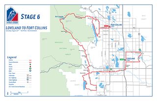 2015 USA Pro Challenge map for stage 6
