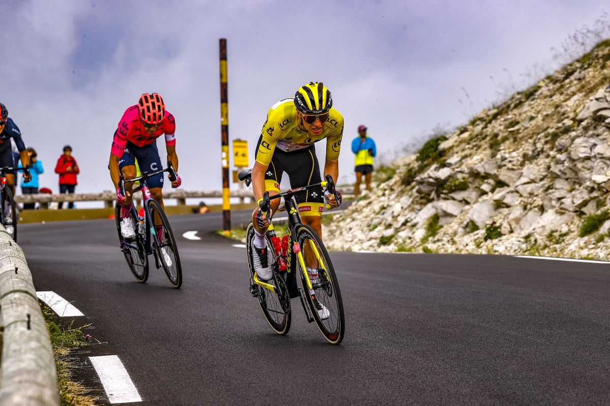 Tour de France 2021 - 108th Edition - 11th stage Sorgues - Malaucene 198,9 km - 07/07/2021 - Tadej Pogacar (SLO - UAE Team Emirates) - Rigoberto Uran (COL - EF Education - Nippo) - photo Luca Bettini/BettiniPhoto&Acirc;&copy;2021
