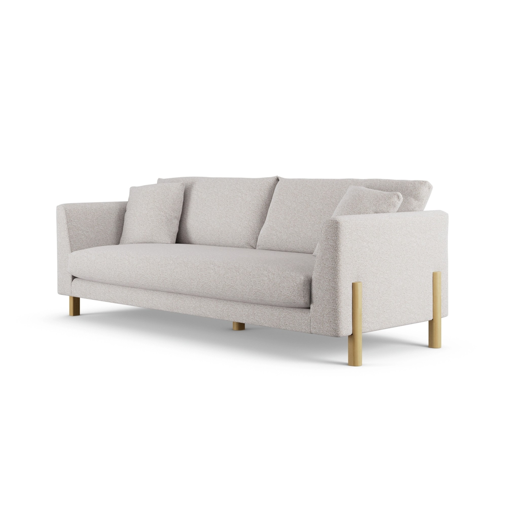 Habitat Aston Fabric 4 Seater Sofa - Natural - Ash Leg