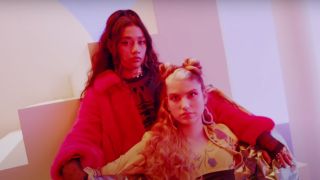 Lizeth Selene and Giovanna Grigio in Netflix's Rebelde Music Video