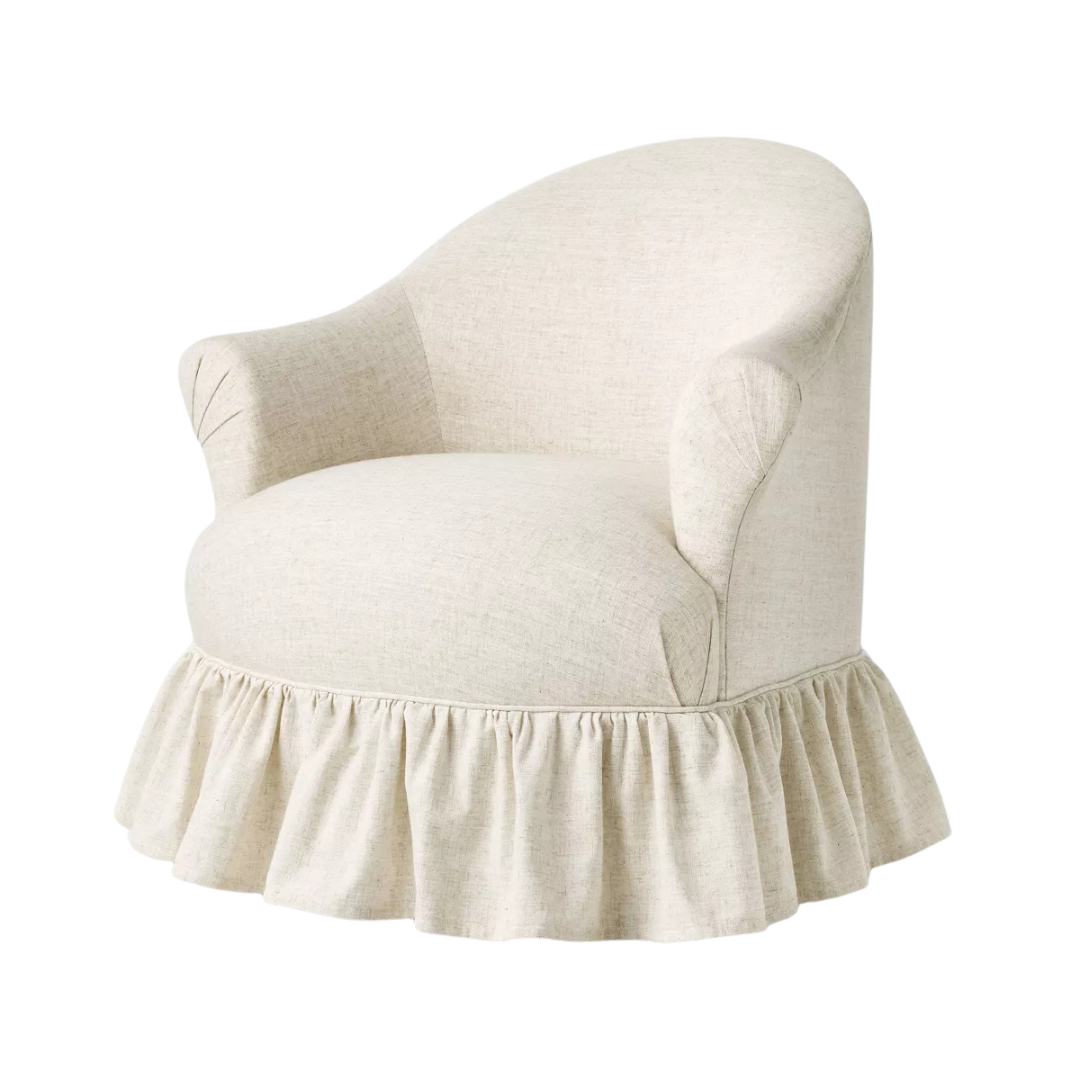 Ruffle Skirt Accent Chair With Swivel - Threshold&amp;trade; Designed With Studio Mcgee