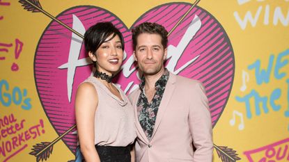 Renee Puente and Matthew Morrison attend the opening night of "Head Over Heels" on Broadway at Hudson Theatre