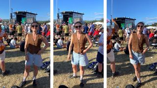 Festival fashion: Ally Head for her third day at Glastonbury