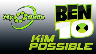 A comparison between the Kim Possible, Ben 10 and MyoBalls logos