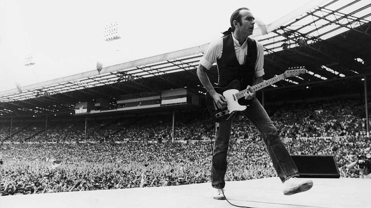 Francis Rossi onstage at Live Aid