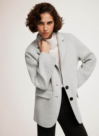 Light Grey Wool Blend Blazer