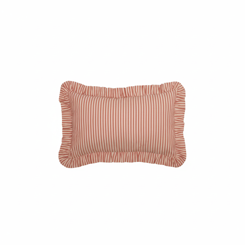 Wayfair Ruffled Cotton Reversible Throw Pillow