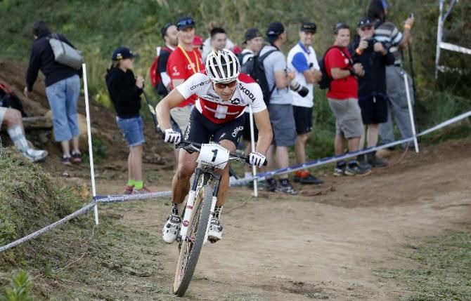 Nino Schurter (Switzerland) en route to victory