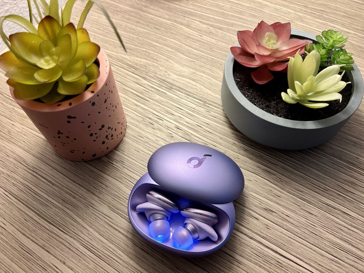 Anker Soundcore Liberty 3 Pro Dusk Purple Case Open