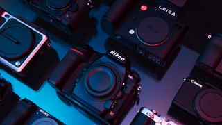Cameras from a variety of suppliers (Nikon, Leica and Canon)
