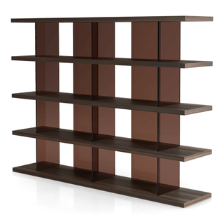 brown modern bookcase