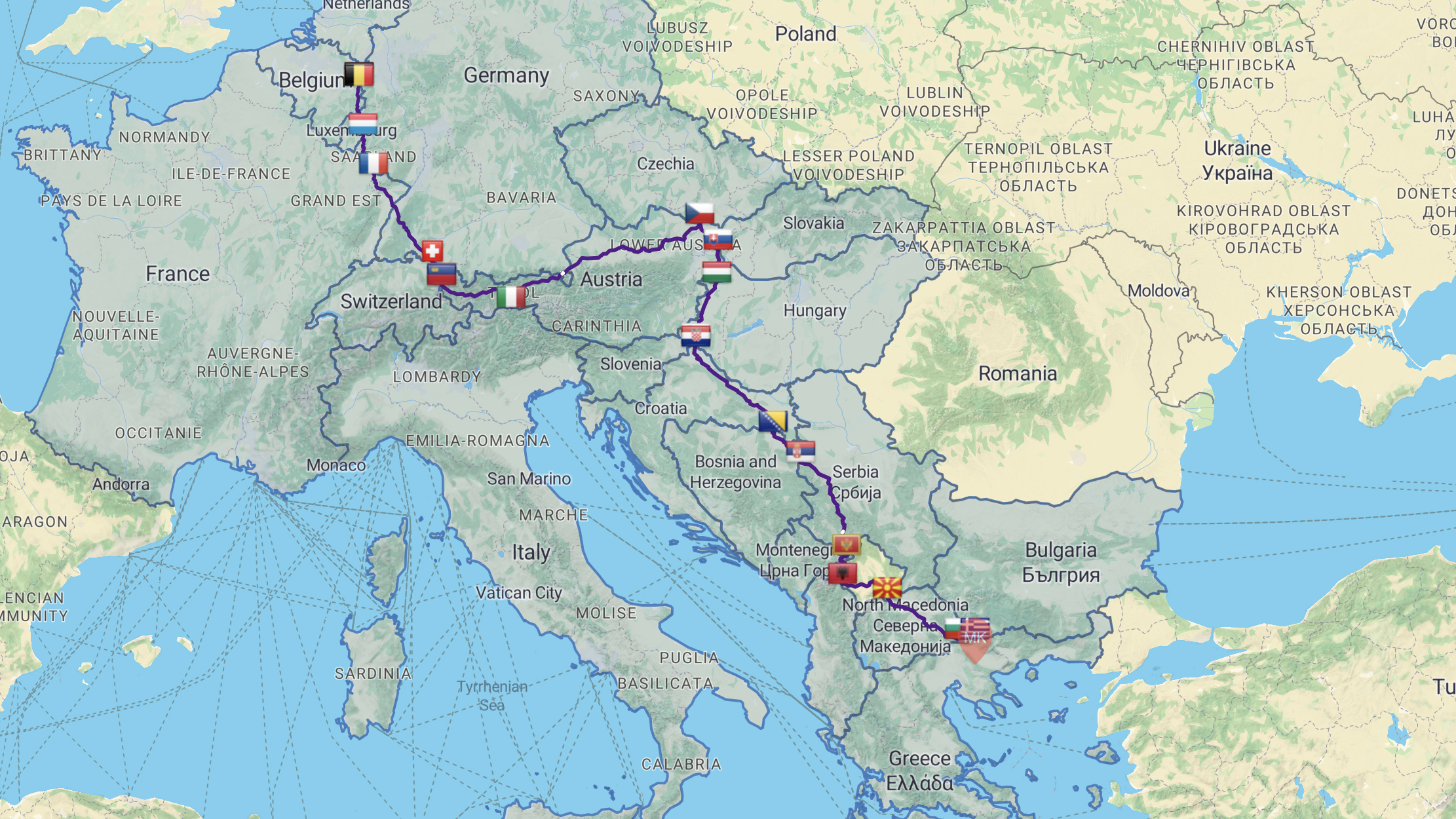 route map