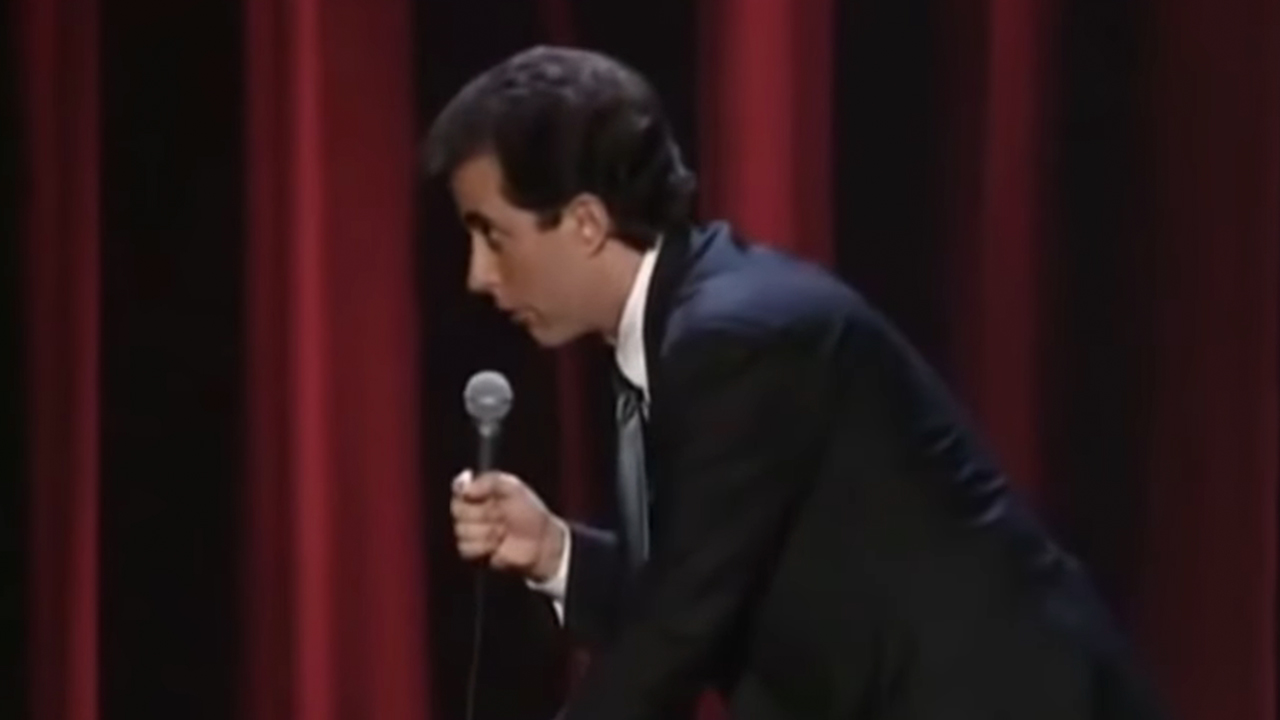Jerry Seinfeld performing standup