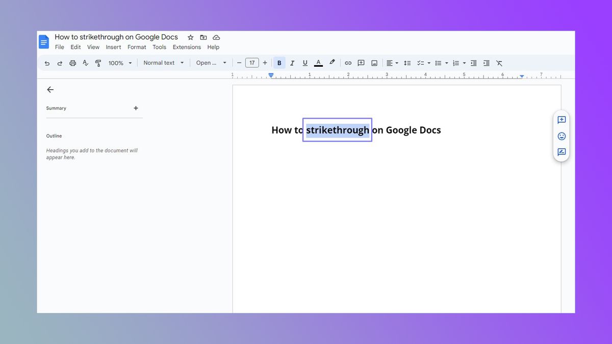 How to strikethrough on Google Docs | Laptop Mag