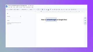 How to strikethrough on Google Docs