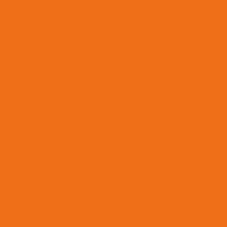 A bright orange square in the Benjamin Moore paint color Electric Orange