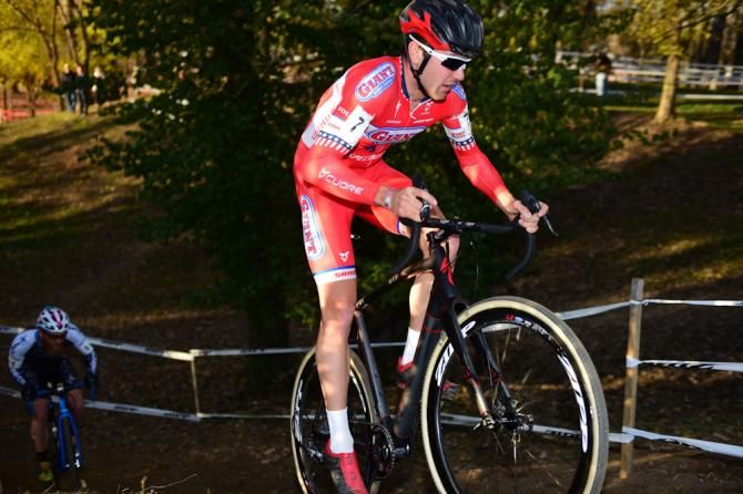 Yannick Eckman (California Giant Berry) riding the final steep pitch on the course