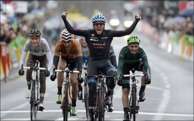 Andrew Talansky (Garmin-Sharp) won stage 3 from a select seven-man lead group.