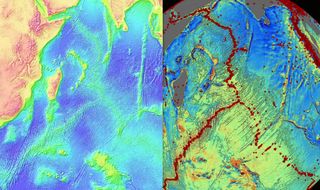 A new topographic map of the seafloor shows much more detail than the previous map, released in the 1997.