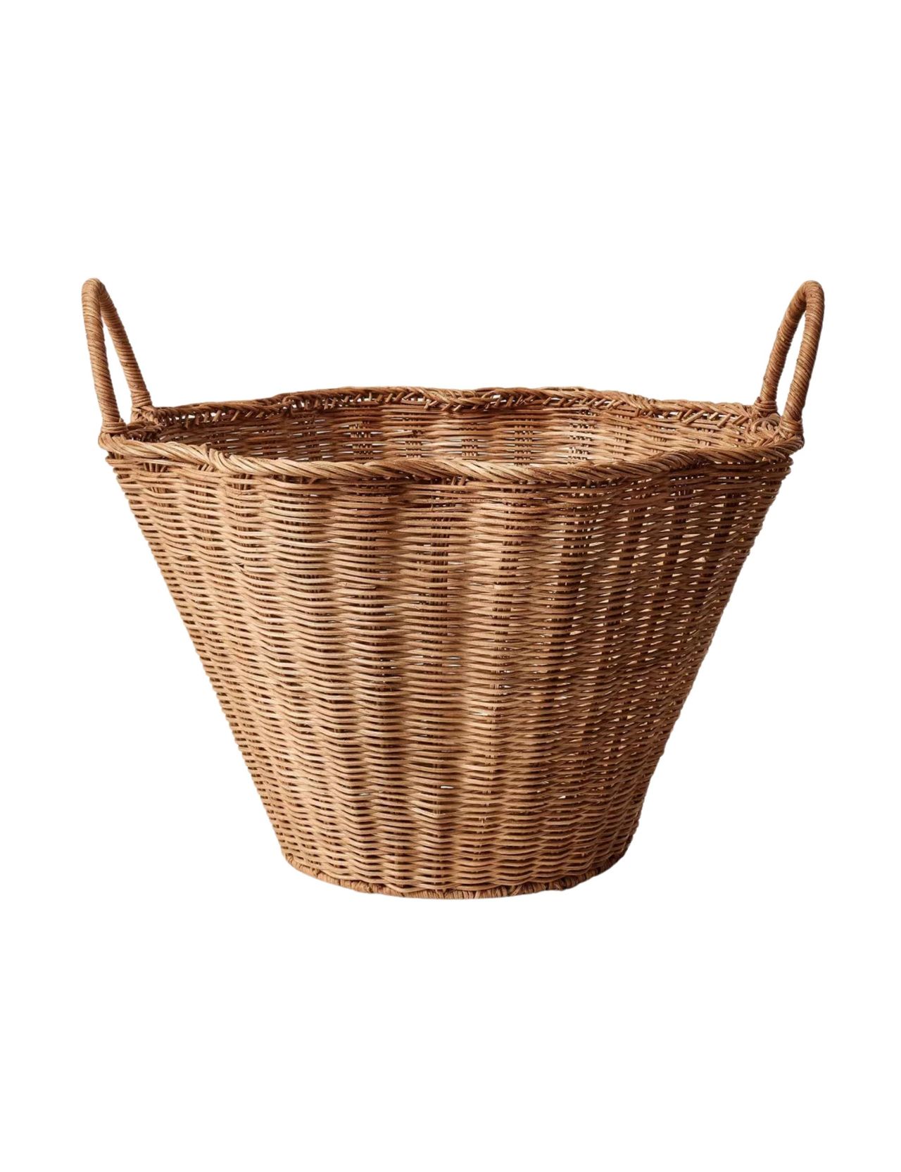 Large Scallop Wicker Basket