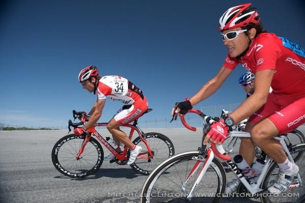 Paul Mach (Bissell) &amp; Angus Morton (Drapac Porsche)