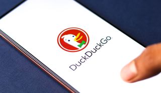 DuckDuckGo logo on phone