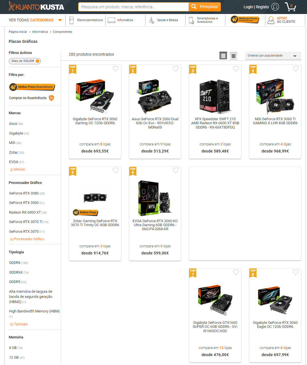 Screengrab from GPU supply