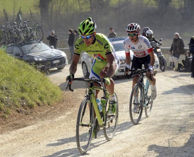 Peter Sagan leads Michal Michal Kwiatkowski (Omega Pharma-QuickStep) (Omega Pharma-QuickStep)