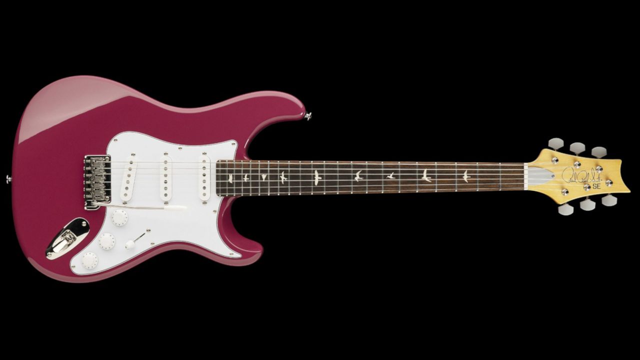 PRS SE Silver Sky in Dragon Fruit finish