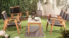 Garden furniture sales: Acacia Black String Sofa Set