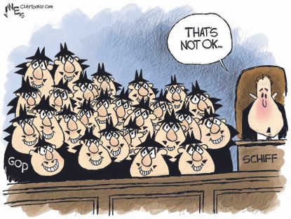 Political Cartoon U.S. Adam Schiff GOP not okay