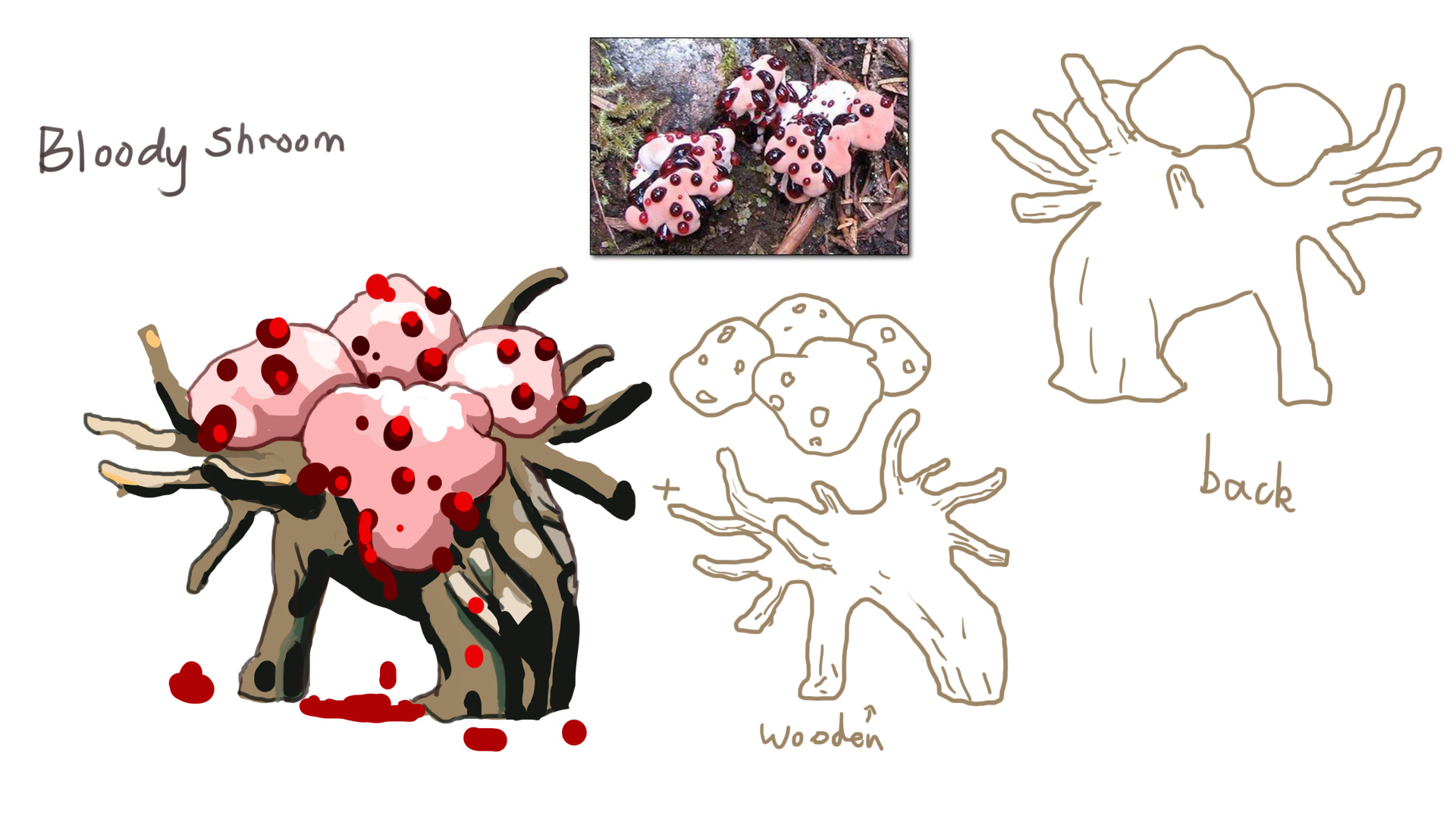 Concept art and screenshots from sci-fi shooter Mycopunk
