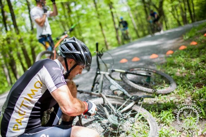 The rocky terrain resulted in numerous mechanicals throughout the day.