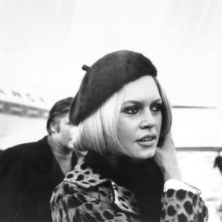 Brigitte Bardot wearing a beret