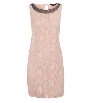 Dorothy Perkins nude beaded lace dress, £35
