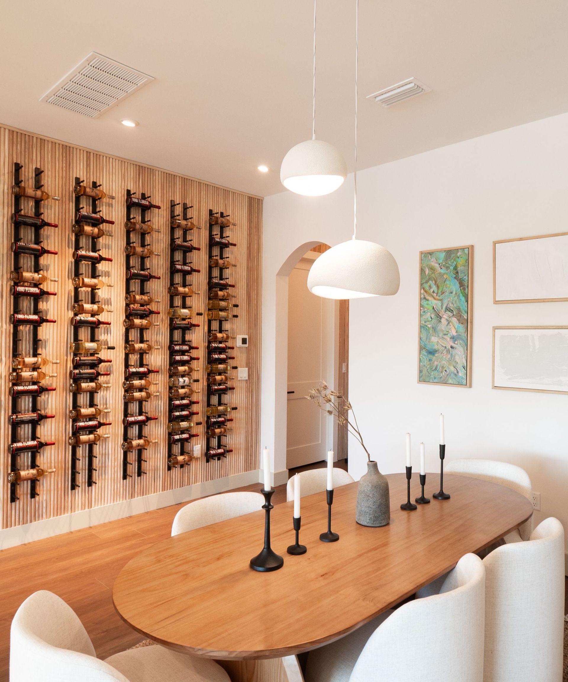 Page and Mitch's finished dining area