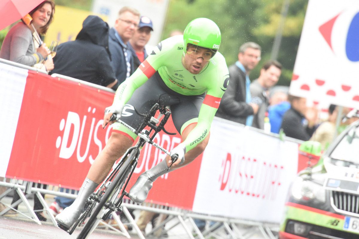 Paddy Bevin (Cannondale-Drapac) in the Dusseldorf time trial