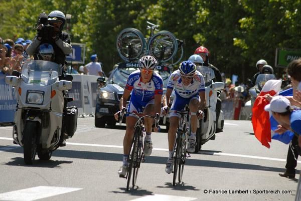 Sylvain Chavanel and Paul Poux (Saur Sojasun) in the finale