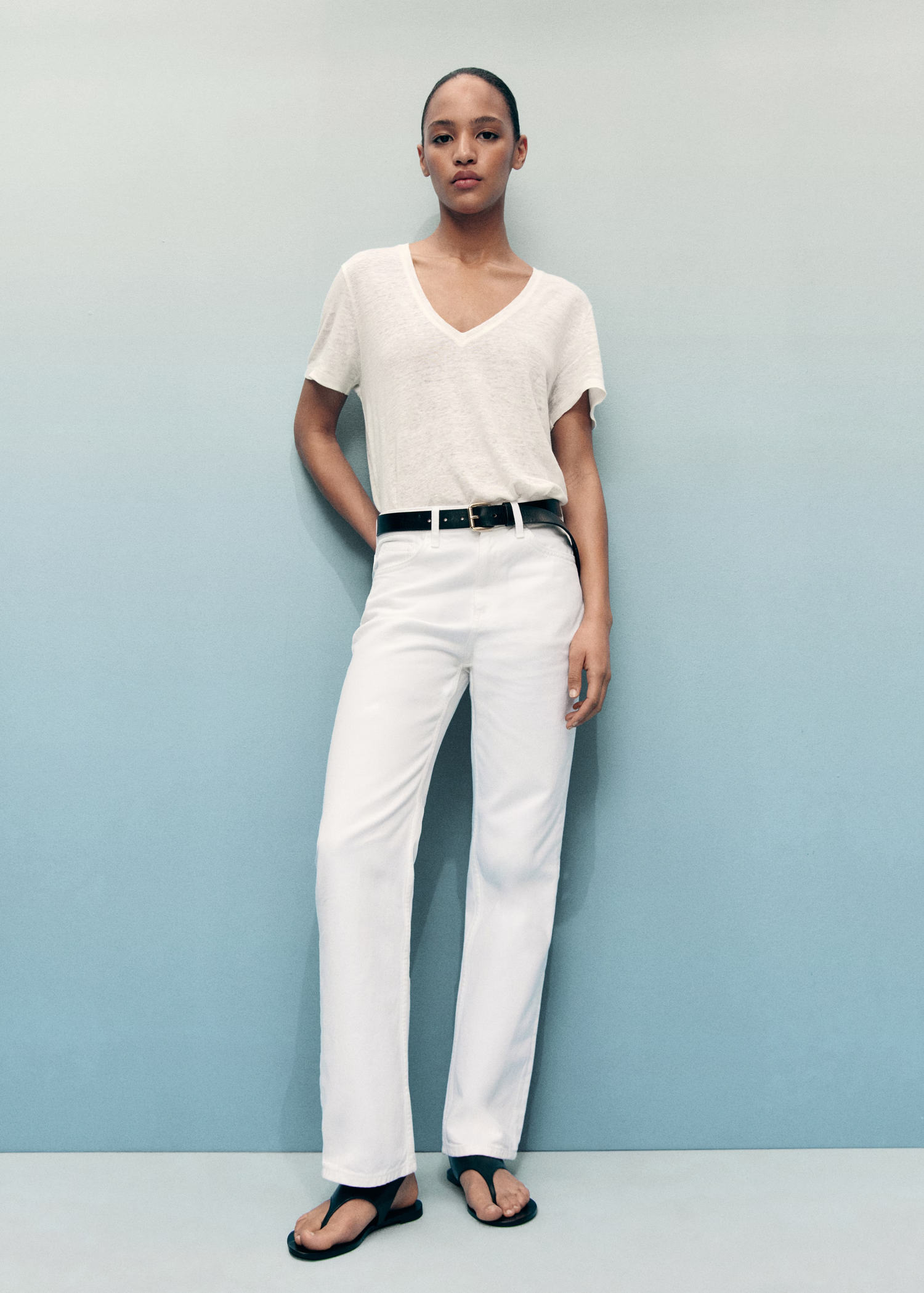 An image of Mango straight-leg jeans.