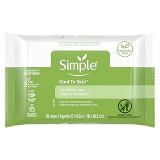 Simple Kind to Skin Facial Wipes Gentle and Effective Makeup Remover packet