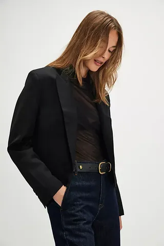 Re/done Cutoff Boyfriend Blazer