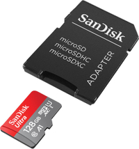 SanDisk Ultra 128GB microSDXC + adapter £16.42 (was £35.84)
Save £19.42 on this 128GB microSDXC card from trusted brand SanDisk, including an adaptor to fit standard SD card slots. With transfer speeds of 100MB/s, this speed class 10 card is great for 1080p video recording! (UK deal)