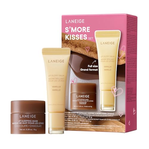 Laneige S&amp;rsquo;more Kisses Set: Hydrating Chocolate Lip Sleeping Mask &amp;amp; Vanilla Lip Glowy Balm