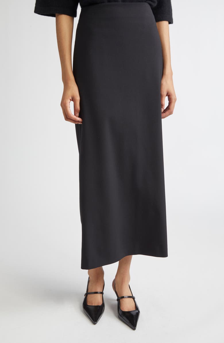 Samos Stretch Wool Grain De Poudre Pencil Skirt