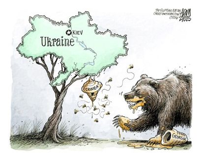 Political cartoon Ukraine Crimea referendum