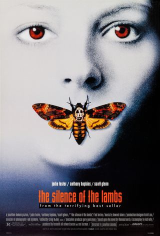 The movie poster for Silence of the Lambs.