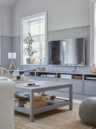 Grey living room by Ikea