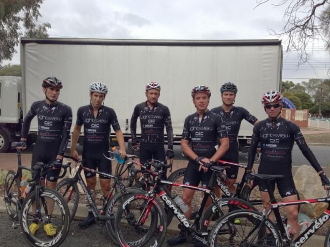 Russell Van Hout lead his local team Team Lightsview to sixth in the Patrick Jonker team time trial
