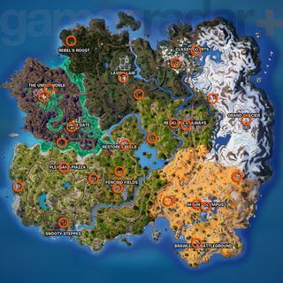 Fortnite Cabbage Carts locations on the map